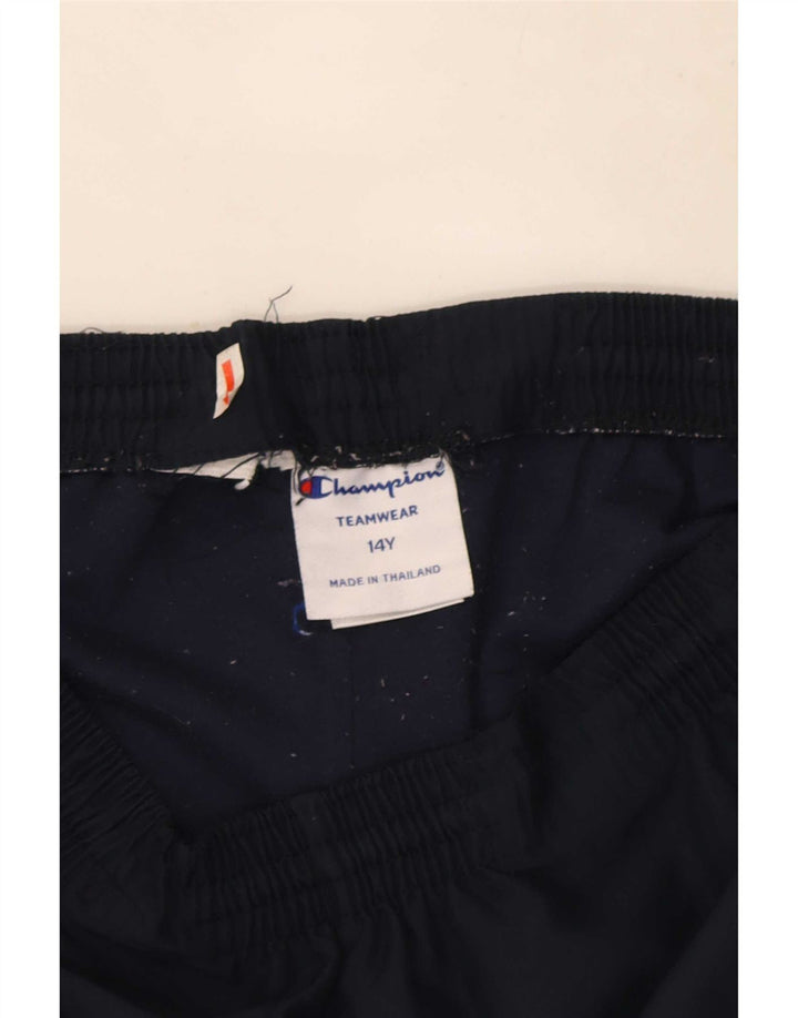 Champion Boys Tracksuit Trousers 13-14 Years Navy Blue Polyester