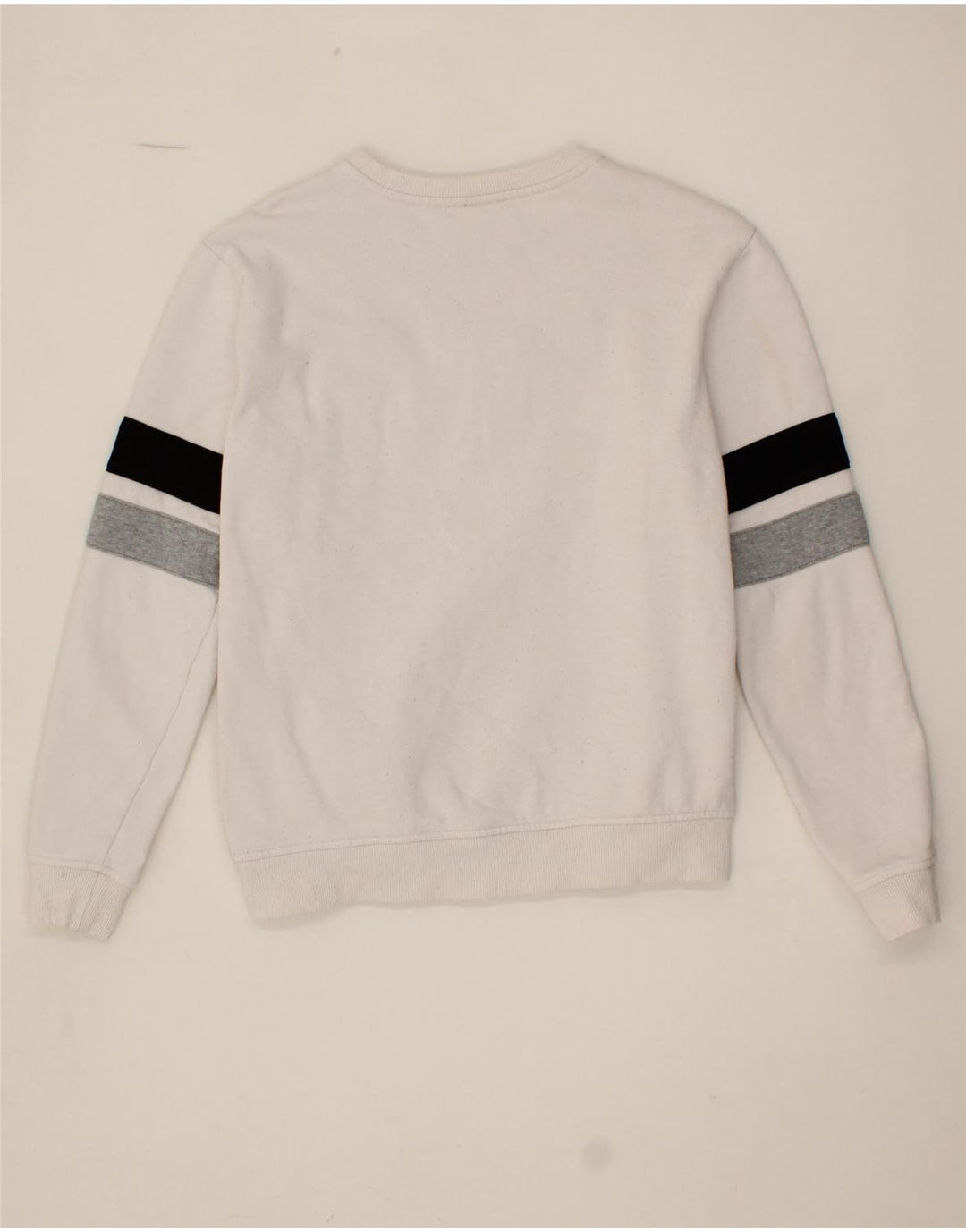 FILA Womens Graphic Sweatshirt Jumper UK 14 Medium White Cotton Vintage Fila and Second-Hand Fila from Messina Hembry 