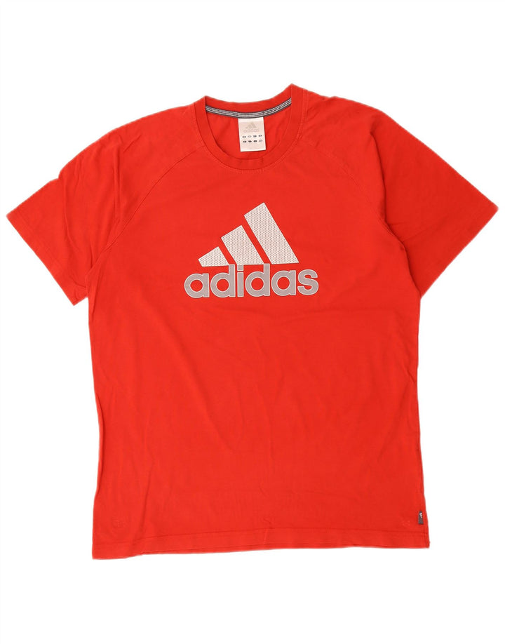 Adidas Mens Graphic T-Shirt Top Medium Red Cotton