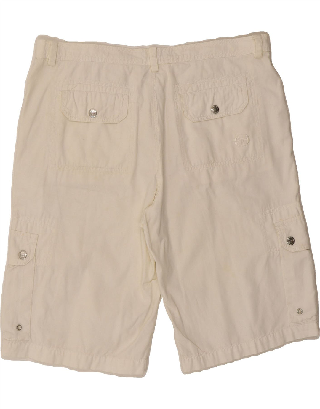 SERGIO TACCHINI Mens Cargo Shorts W38 XL Off White Vintage Sergio Tacchini and Second-Hand Sergio Tacchini from Messina Hembry 