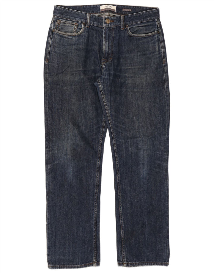 Fat Face Mens Straight Jeans W34 L30 Blue Cotton