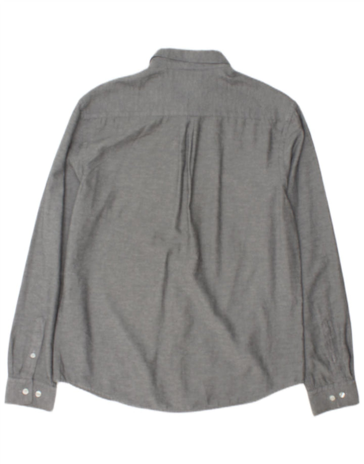 Penguin Mens Slim Fit Shirt Large Grey Cotton