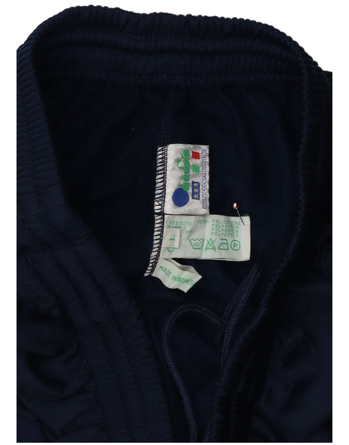 Diadora Mens Tracksuit Trousers Large  Navy Blue Polyester