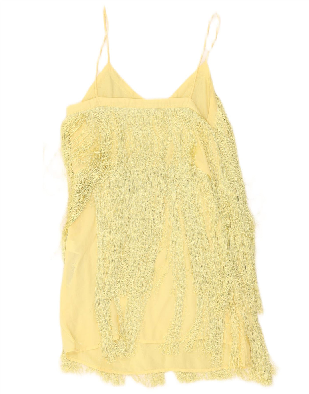 Zara Womens Charleston Dress UK 12 Medium Yellow Polyester