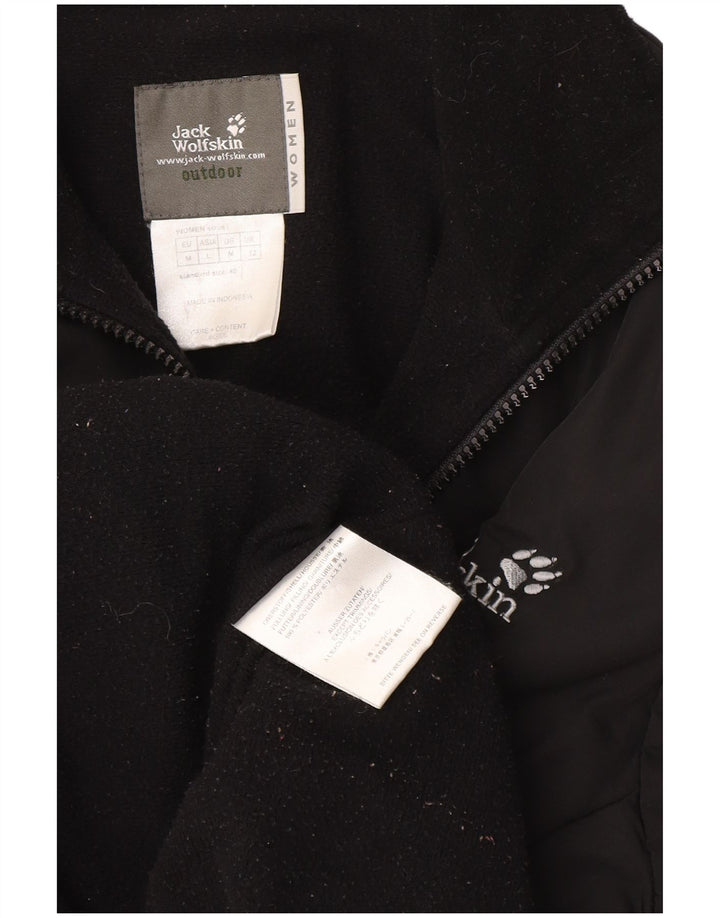 Jack Wolfskin Womens Liner Windbreaker Jacket UK 12 Medium  Black Polyester