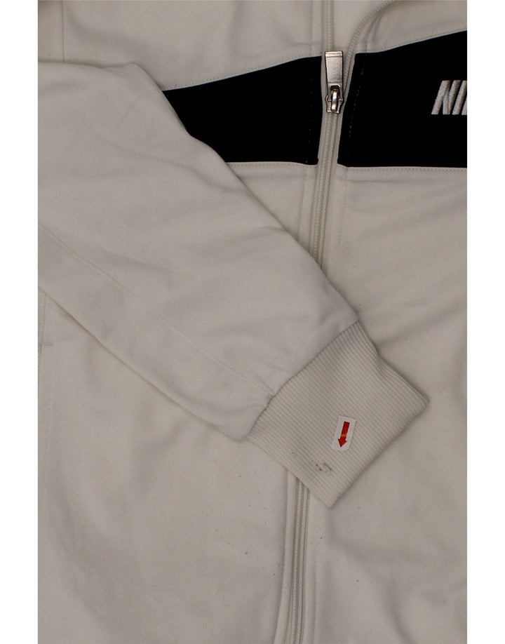 NIKE Boys Tracksuit Top Jacket 8-9 Years Small White Colourblock Vintage Nike and Second-Hand Nike from Messina Hembry 