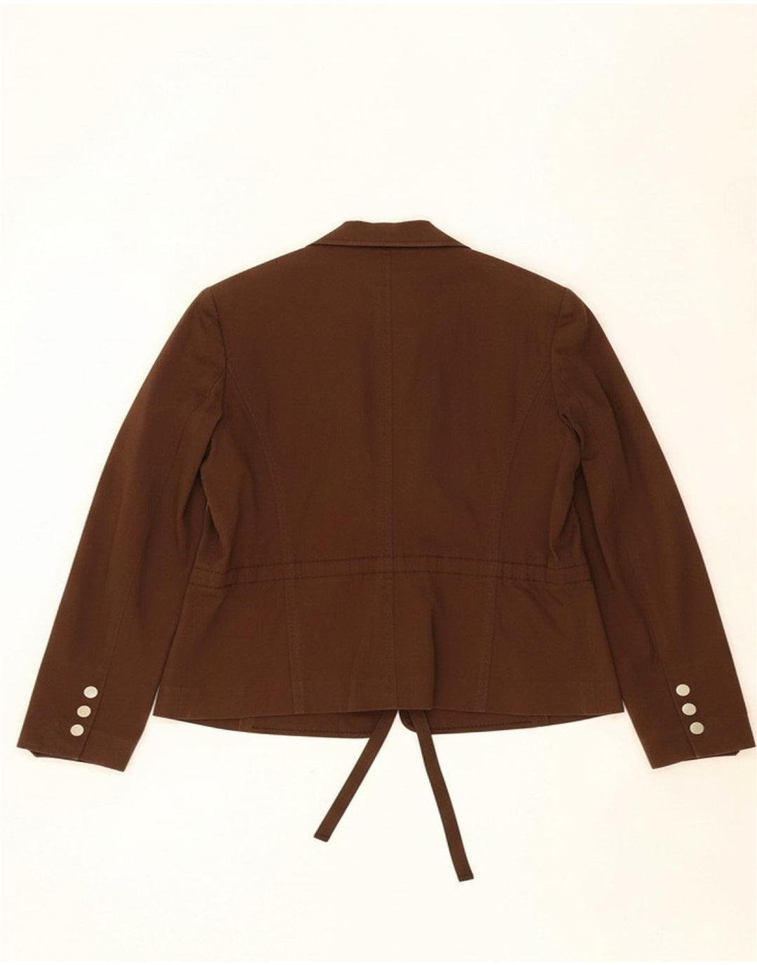 LUISA SPAGNOLI Womens Utility Jacket IT 46 Large Brown Cotton