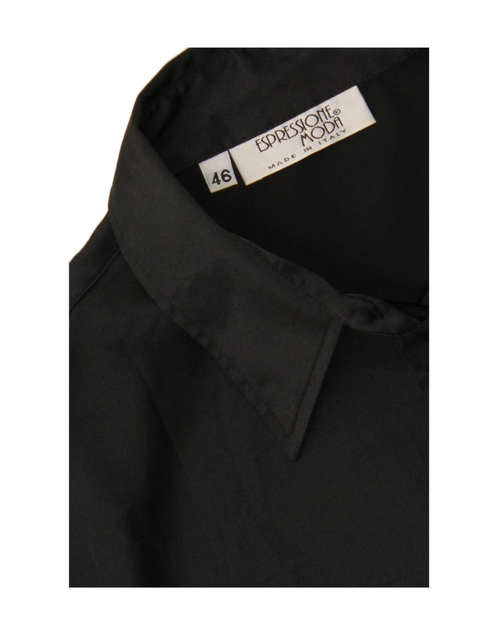 VINTAGE Womens Shirt IT 46 Large Black Polyester Vintage Vintage and Second-Hand Vintage from Messina Hembry 