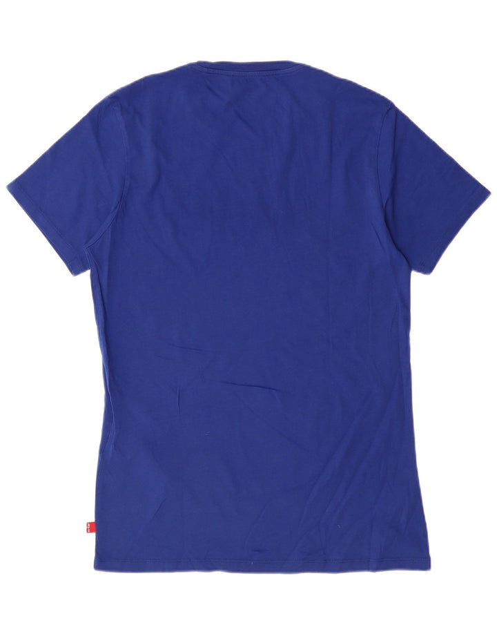 LEVI'S Mens Graphic T-Shirt Top Small Blue Cotton
