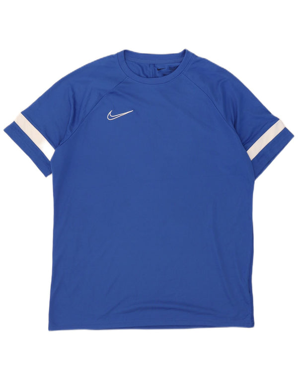 Nike Mens Dri Fit póló felső XL kék Colourblock poliészter
