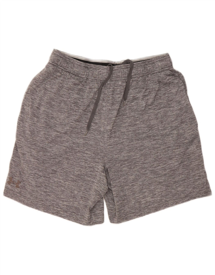 UNDER ARMOUR Mens Sport Shorts Large Grey Colourblock Polyester