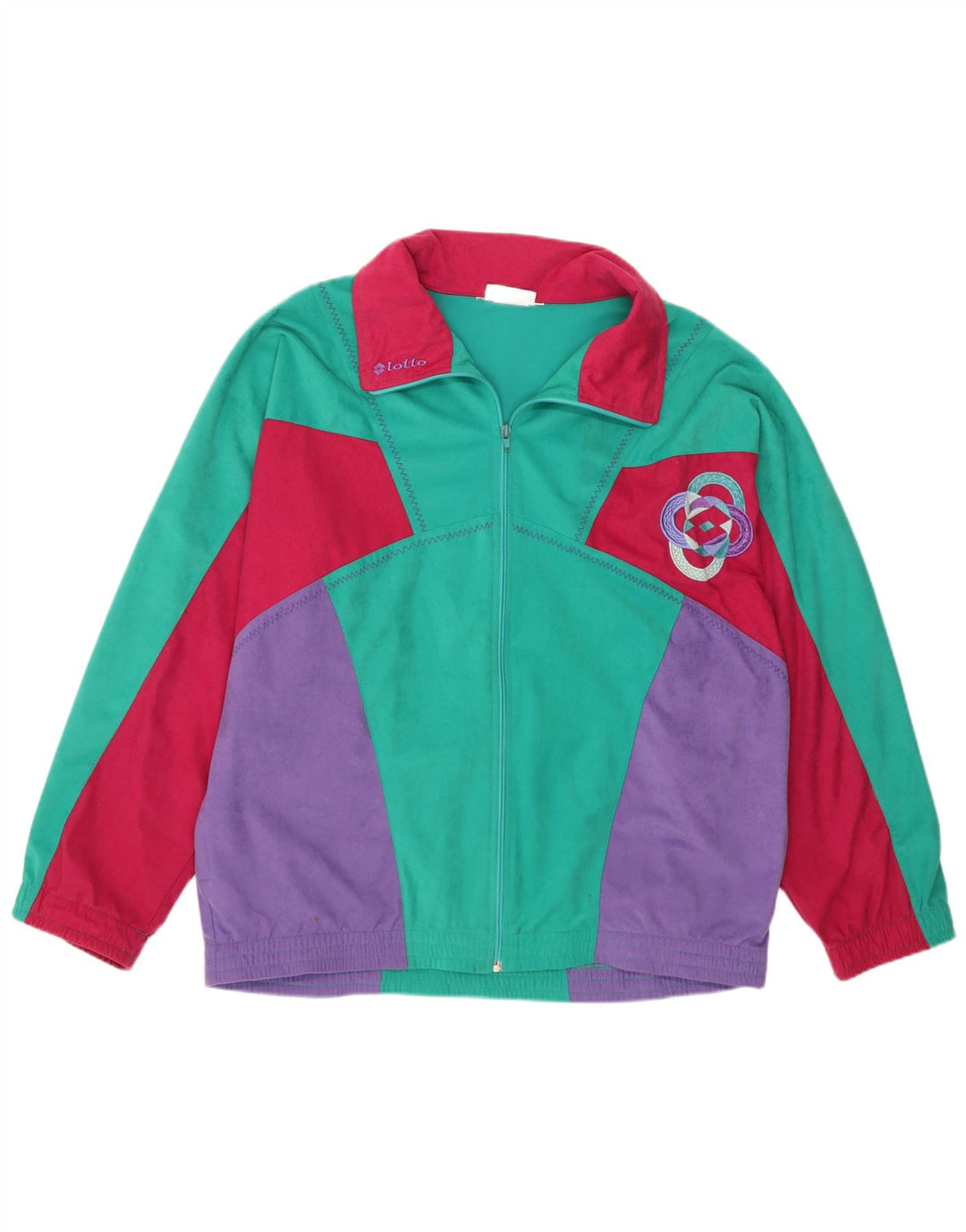 Giacca da ginnastica da donna Lotto XL multicolore Colourblock retrò