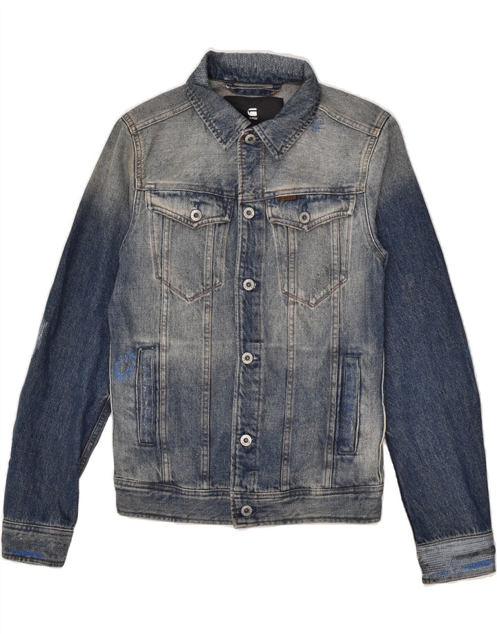 G-STAR Boys Denim Jacket 9-10 Years 2XS  Blue Cotton Vintage G-Star and Second-Hand G-Star from Messina Hembry 