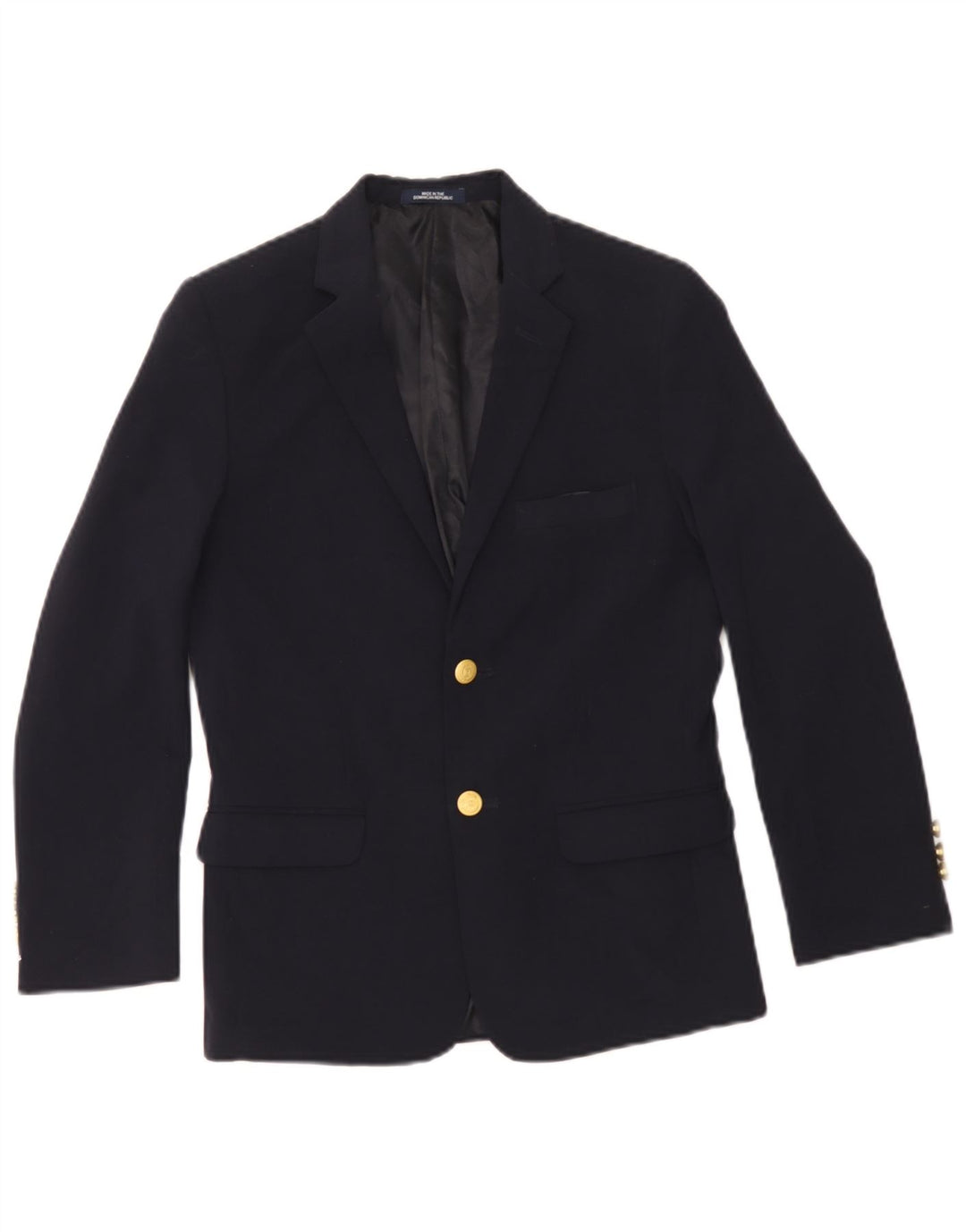 Chaps Boys 2 Button Blazer Jacket 13-14 Years Navy Blue Polyester