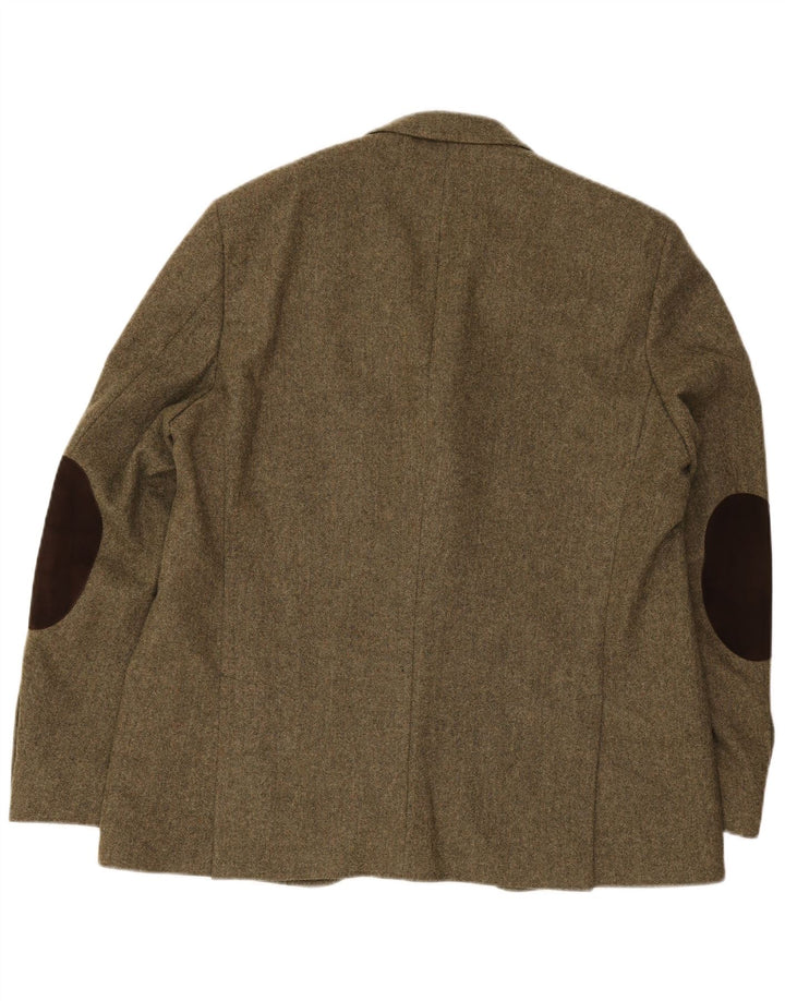 Polo Ralph Lauren Mens 3 Button Blazer Jacket EU 56 2XL Green Herringbone