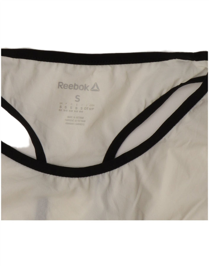 Reebok Womens Graphic Vest Top UK 8/10 Small White
