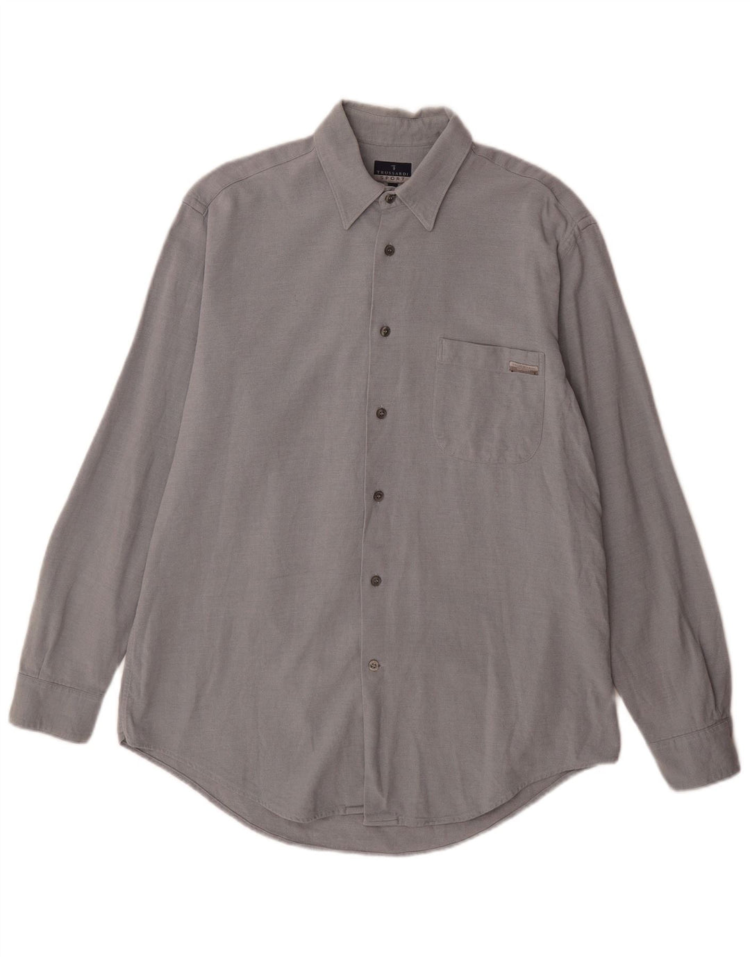 Trussardi Mens Shirt Large Grey Classic