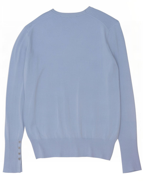 Zara Womens Boat Neck Jumper Sweater UK 16 Large Blue
