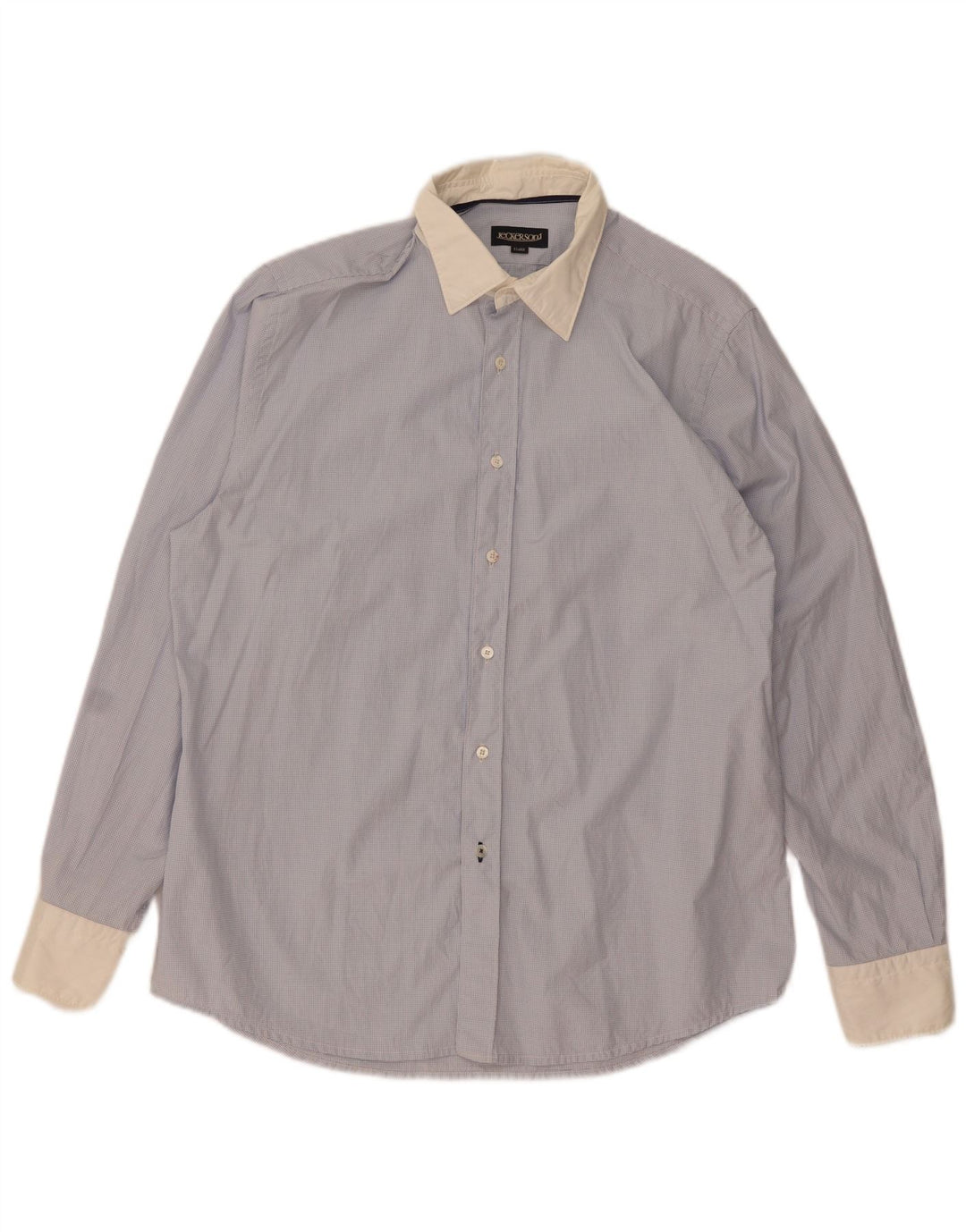Jeckerson Mens Shirt XL Blue Check Cotton