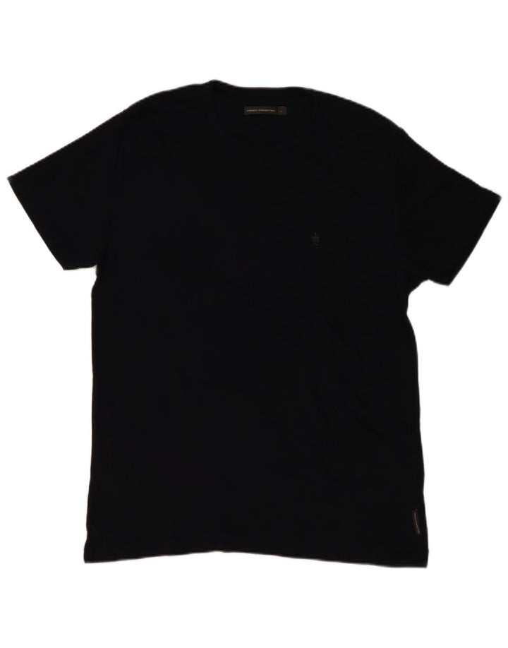 FRENCH CONNECTION Mens T-Shirt Top Large Black Cotton