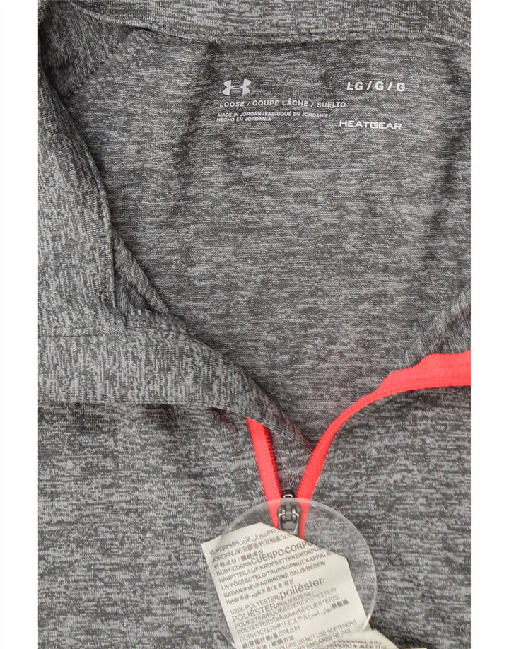 Under Armour Womens Heat Gear Pullover Tracksuit Top UK 14 Large Grey