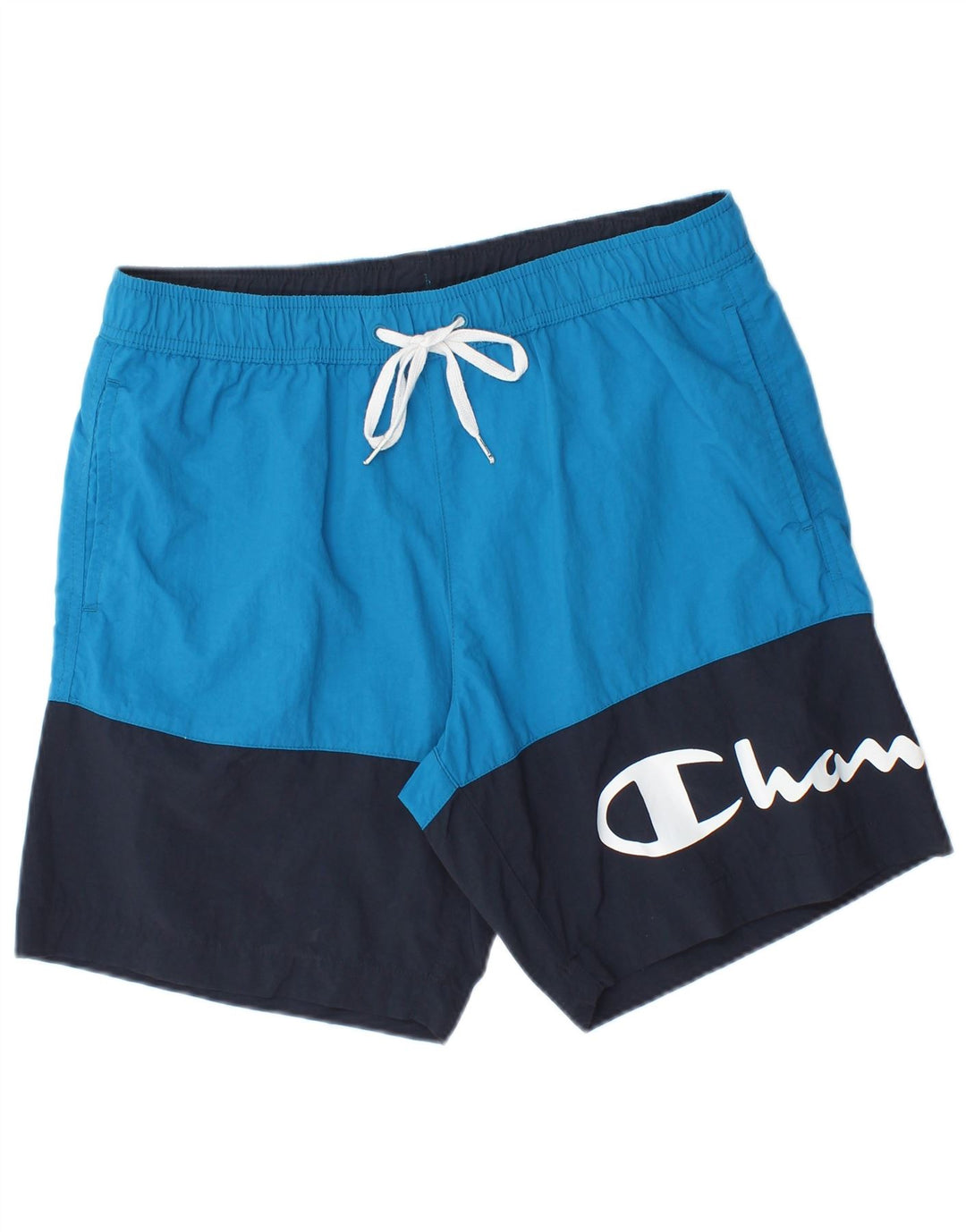 Champion Mens Graphic Swimming Shorts Medium Blue Colourblock