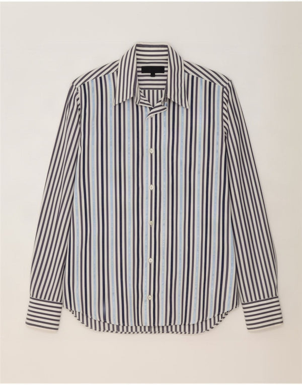 Ted Baker Herrenhemd, Größe 2, klein, blau gestreift, Baumwolle