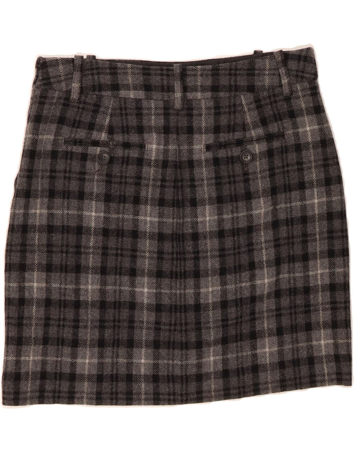 EDDIE BAUER Womens Straight Skirt US 6 Medium W32  Grey Check Wool Vintage Eddie Bauer and Second-Hand Eddie Bauer from Messina Hembry 