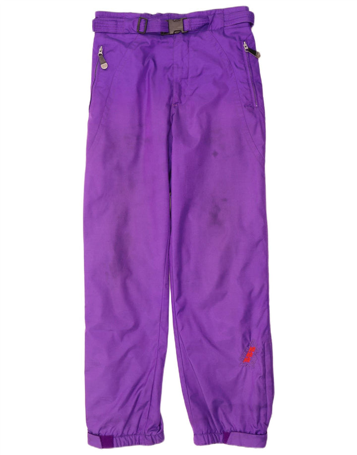 Vintage Mens Ski Trousers Medium  Purple Nylon
