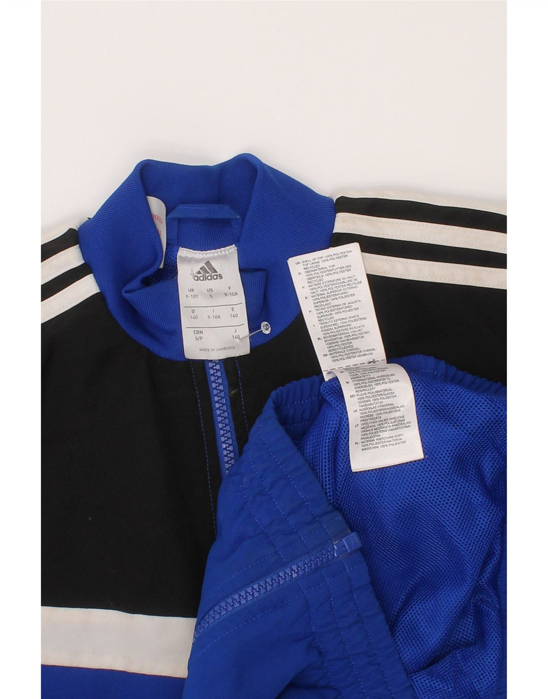 Adidas Træningsdragt Topjakke til drenge 9-10 år Blå Colourblock Polyester