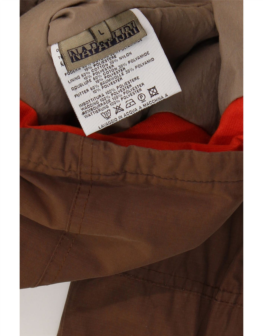 NAPAPIJRI Womens Utility Jacket UK 16 Large Brown Cotton Vintage Napapijri and Second-Hand Napapijri from Messina Hembry 