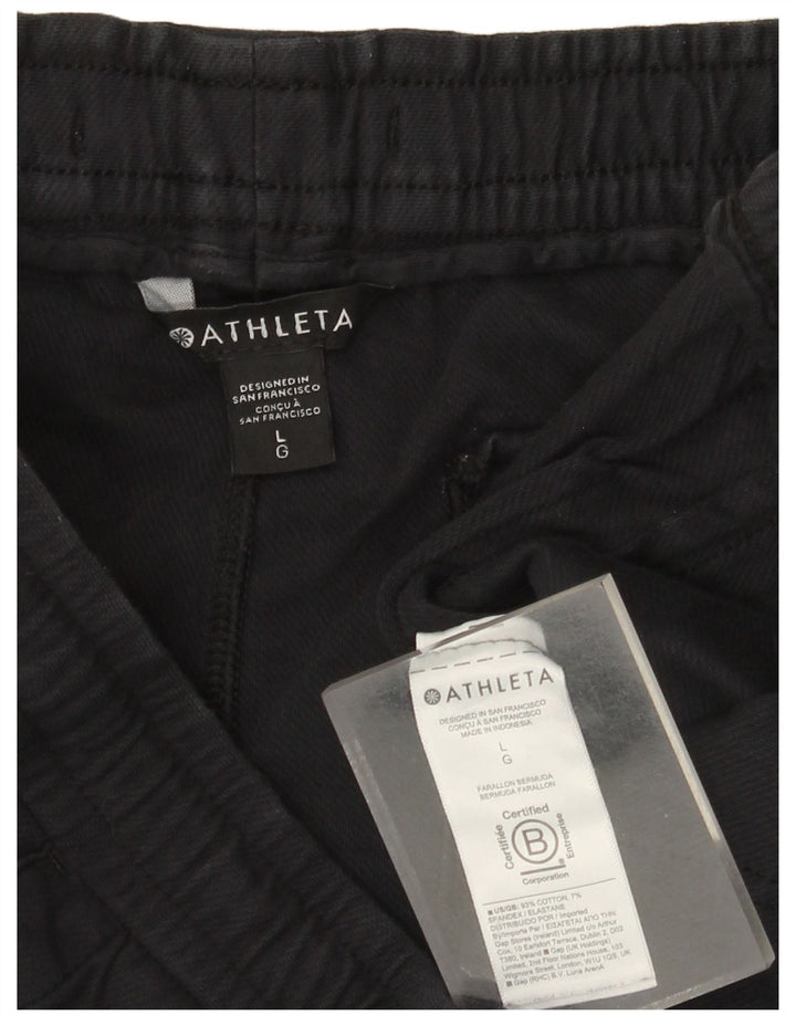 Athleta Mens Chino Shorts Large W34 Navy Blue Cotton