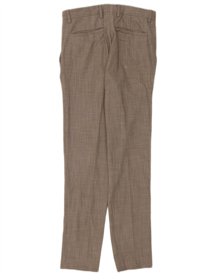 Zara Straight Suit Bukser til mænd EU 38 Small W30 L32 Grå Polyester