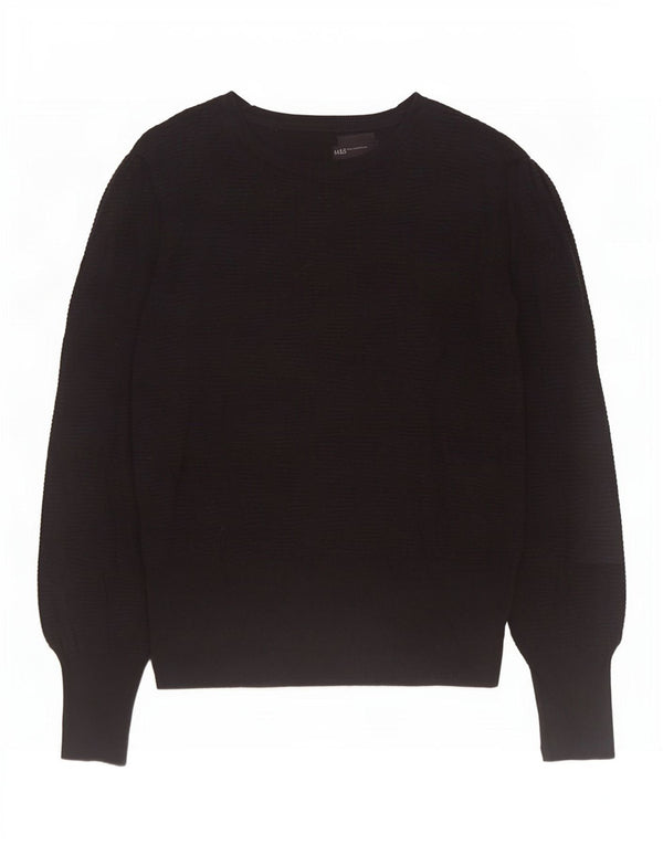 Maglione maglione con scollo a barca da donna Marks & Spencer UK 18 XL viscosa nera