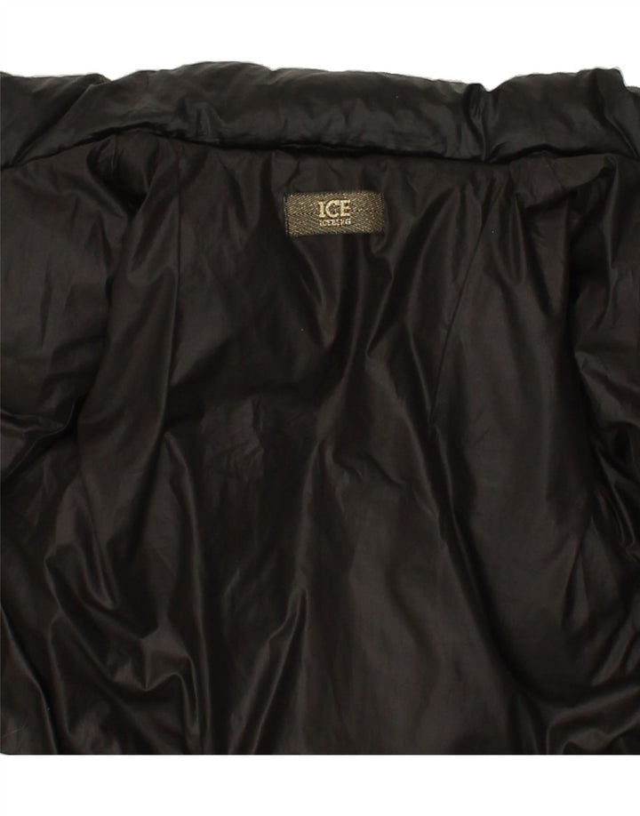 ICEBERG Womens Padded Coat IT 42 Medium Black Polyester Vintage Iceberg and Second-Hand Iceberg from Messina Hembry 