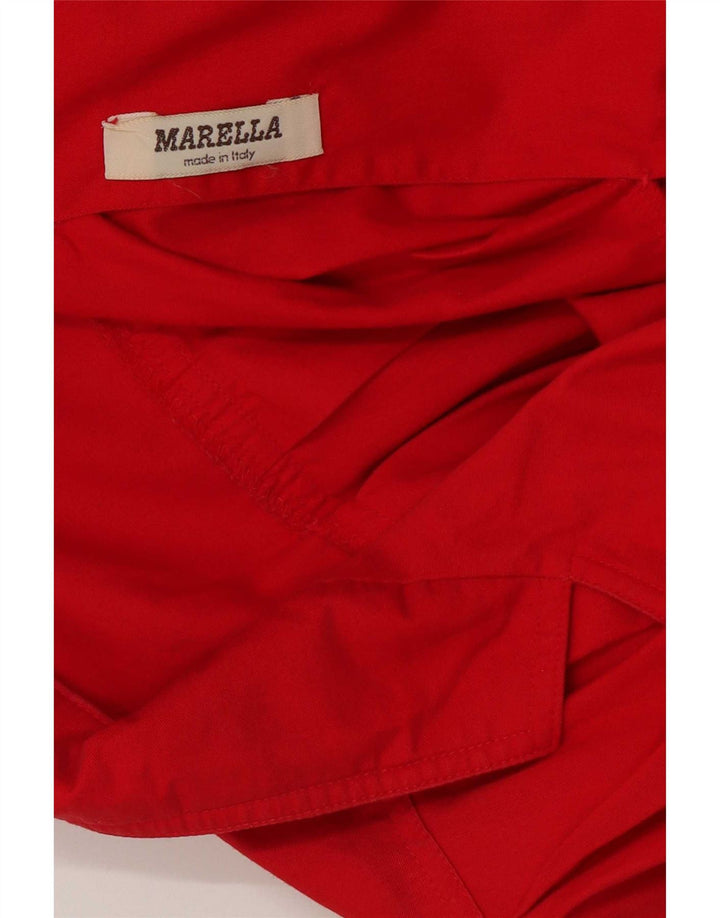 Marella Womens Crop Wrap Bomber Jacket UK 12 Medium Red
