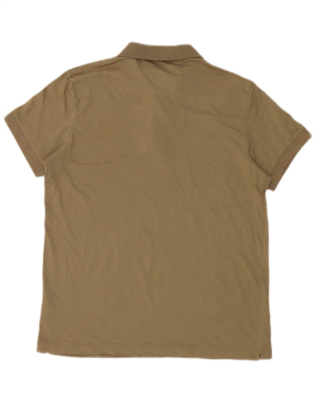French Connection Mens Polo Shirt Large Khaki Cotton