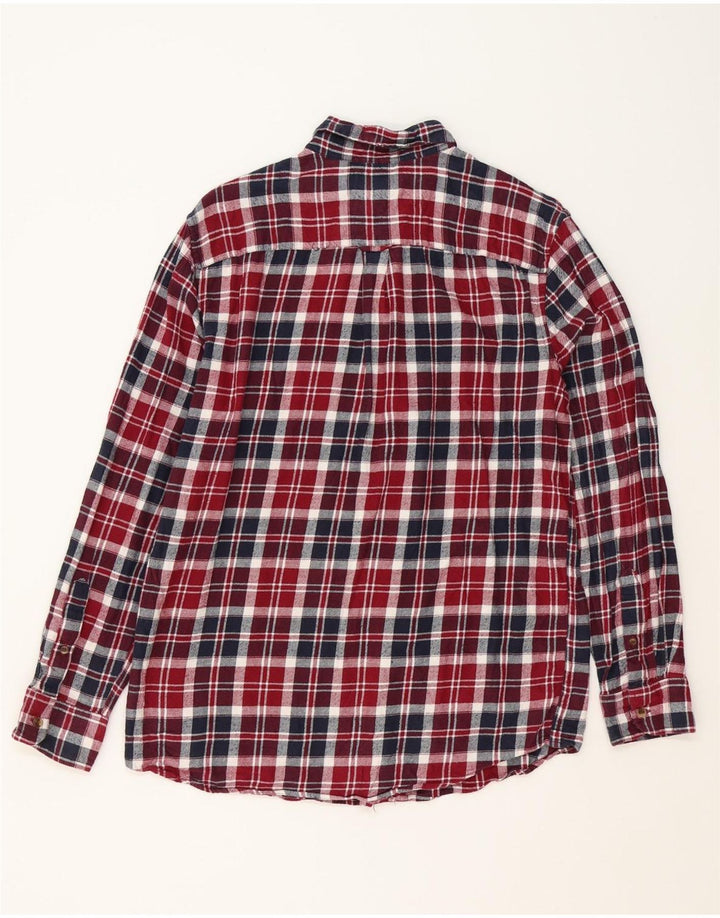CHAPS Mens Flannel Shirt Medium Red Check Cotton Vintage Chaps and Second-Hand Chaps from Messina Hembry 