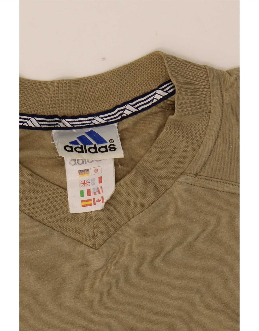 Adidas Herren T-Shirt Top Medium Khaki Baumwolle