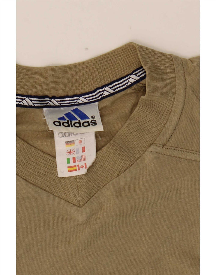 Adidas Herren T-Shirt Top Medium Khaki Baumwolle