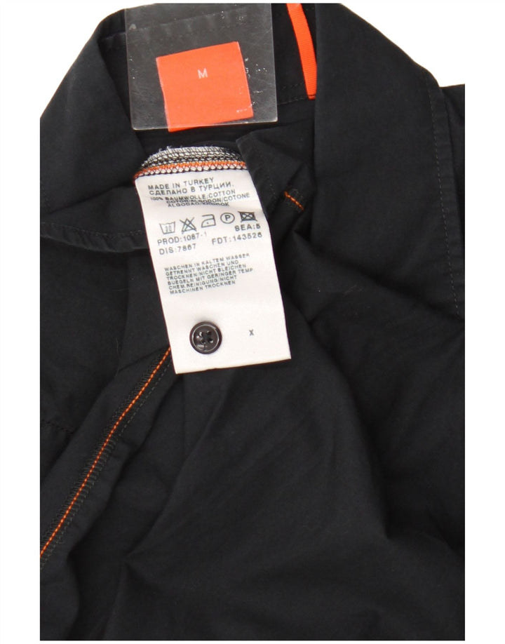 Hugo Boss Mens Shirt Medium Black Cotton