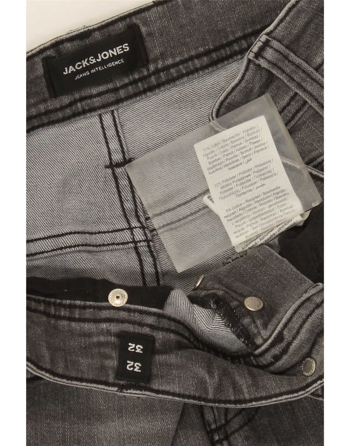 Jack & Jones Herren Slim Jeans W32 L32 Graue Baumwolle