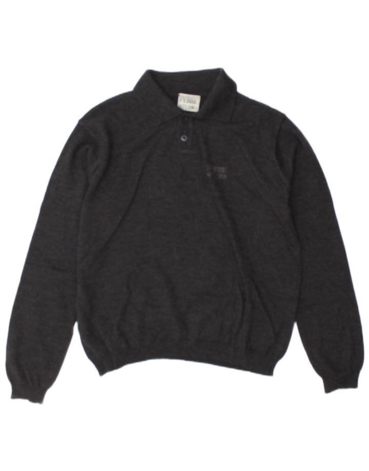 Gianfranco Ferre Mens Polo Neck Jumper Sweater Medium Grey Wool