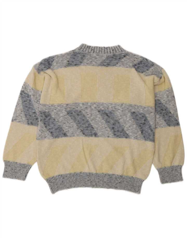 Vintage Mens Crew Neck Jumper Sweater XL Multicoloured Striped