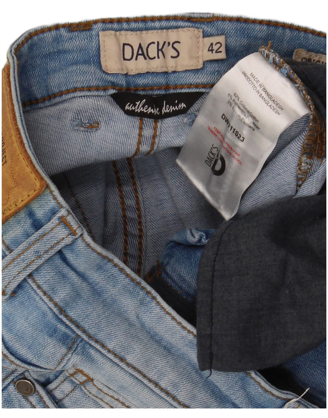 Dack's Womens Skinny Jeans IT 42 Medium W28 L26 Blue Cotton