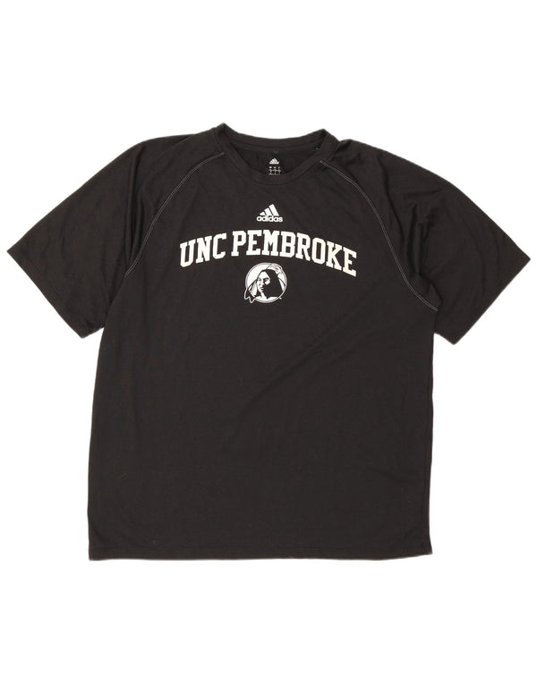 Adidas Mens UNC Pembroke Graphic Camiseta Top Grande Poliéster Negro