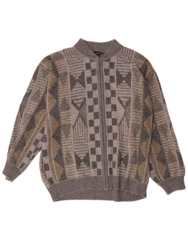 Steiner Mens Cardigan Sweater XL Multicoloured Geometric