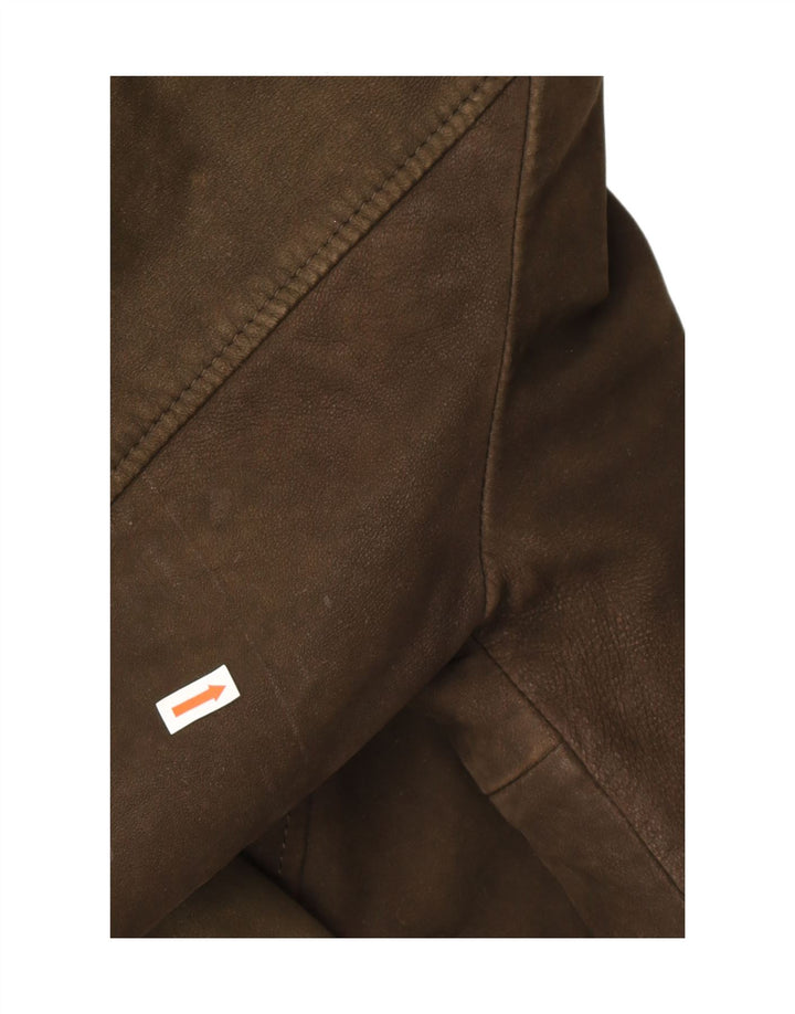 Scotch & Soda Mens Suede Jacket UK 40 Large Khaki Leather
