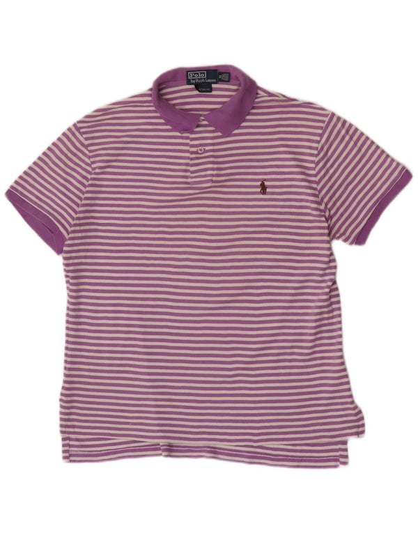 Polo Ralph Lauren Chemise sur mesure pour hommes Grand coton rayé violet