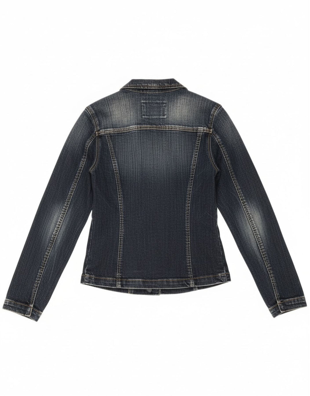 Vitamina Womens 1 Button Denim Blazer Jacket UK 14 Medium Blue Cotton